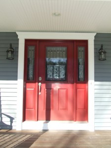 Front Entry Door with Fypon Door Trim Kit - Home Construction Improvement